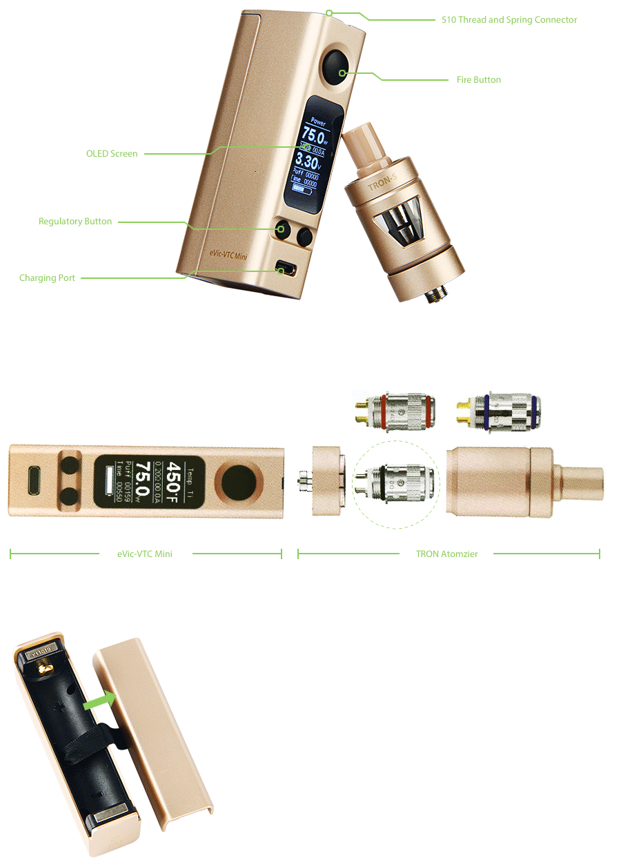 Evic Vtc MIni Joyetech Kit Completo