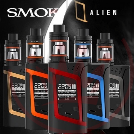 Smok Alien Box Mod Kit Tc 220w Con Tfv8 Baby Black/Red