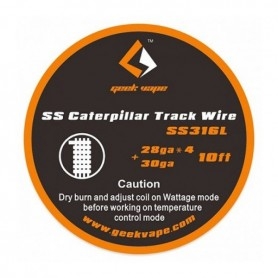 Geekvape SS Caterpillar Track Wire SS316L 28ga*4+30ga 3mt