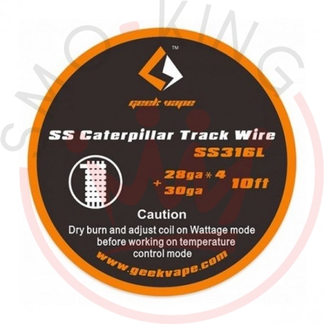 Geekvape SS Caterpillar Track Wire SS316L 28ga*4+30ga 3mt