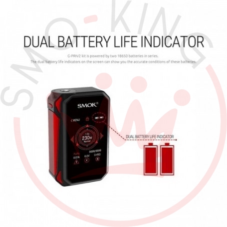Smok Kit Gpriv 2 230w Touch Screen Tc Mod With Tfv8 X-baby Black/red