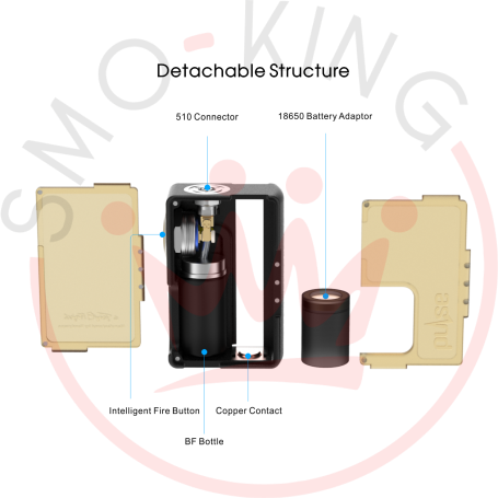 Vandy Vape Pulse BF Box Squonker Kit Frosted Blu Svapo Smo-kingshop.it