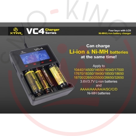 Xtar VC4 Caricabatterie LCD Charger