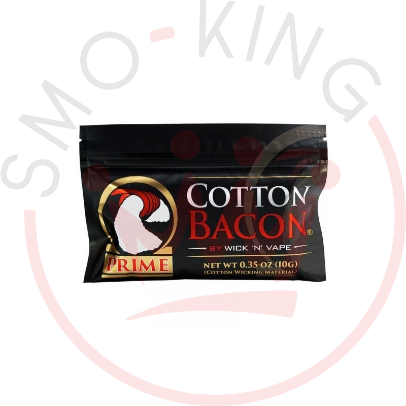 Wick 'n' Vape Cotton Bacon Prime – 3 Packungen, Watte Für Dampfer, Lange Fasern, Kein Trockenschlag