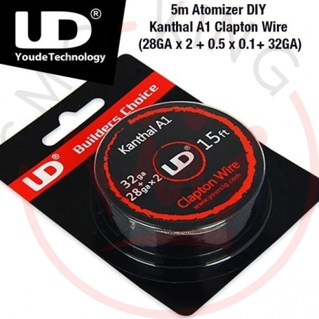 Youde Clapton Roll Coil Kanthal A1 28ga X 2+32ga 5ml