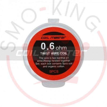 Coil Master Pre-Built Twist 0,6 ohm box of 5 pcs