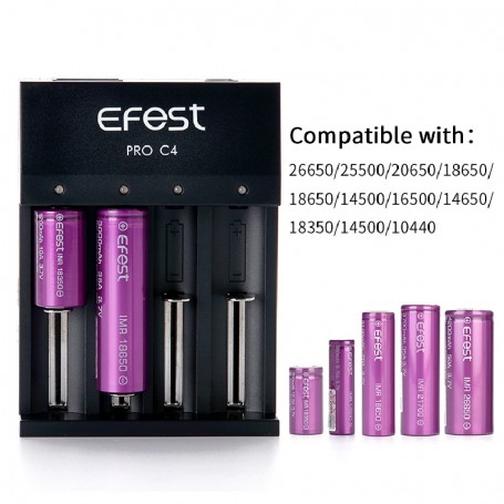 Efest Pro C4 Smart Charger Caricabatterie