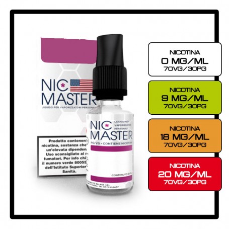 Nic Master Base Neutra 10ml 70/30 Nicotina