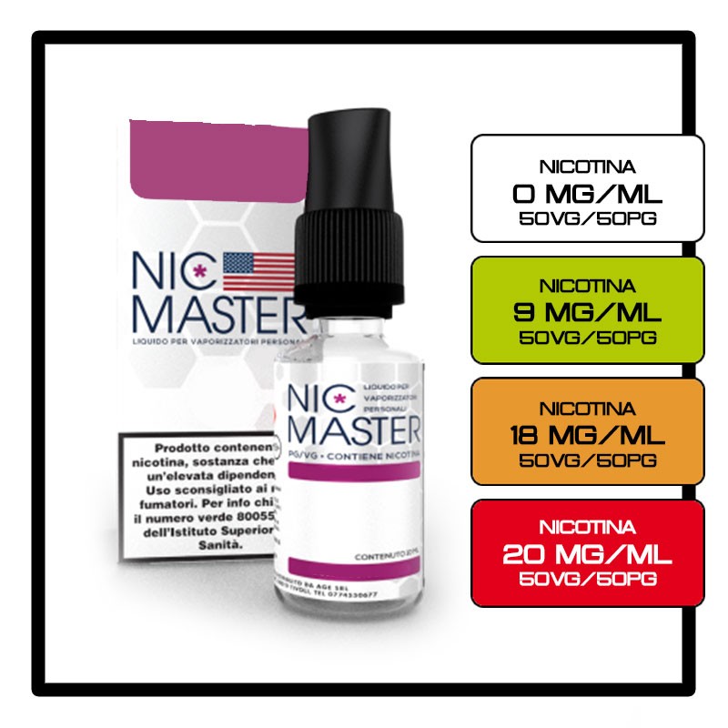 Nic Master Base Neutra 10ml 50/50 Nicotina