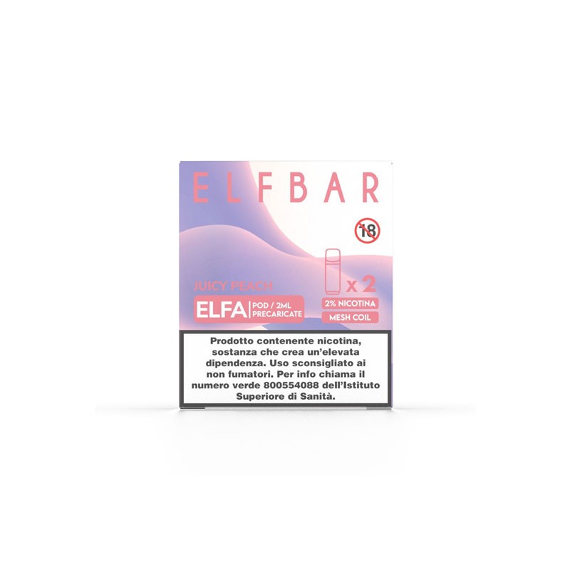 ELFA Juicy Peach Pod Usa e Getta Elfbar 2 Pezzi