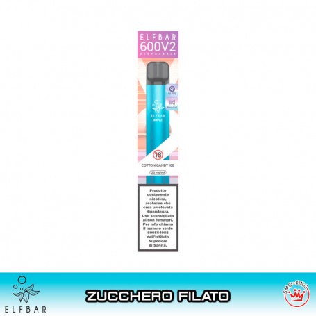 ELFBAR 600V2 COTTON CANDY Sigaretta Usa e Getta