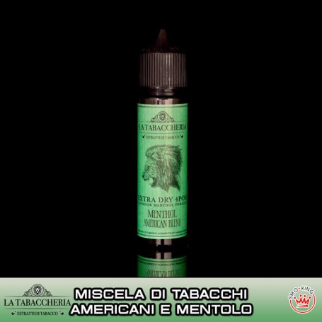 MENTHOL AMERICAN BLEND Extra Dry 4Pod MENTHOL TOBACCO Aroma 20 in 60 ml La Tabaccheria
