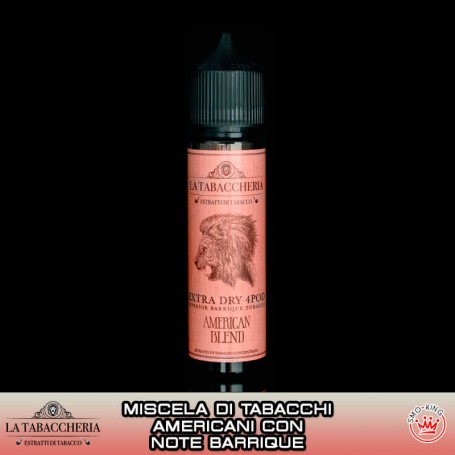 AMERICAN BLEND Extra Dry 4Pod BARRIQUE TOBACCO Aroma 20 in 60 ml La Tabaccheria