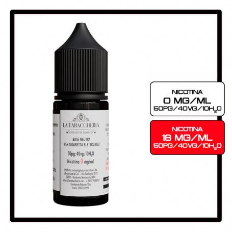 Neutral Base 10 ml 50/40/10 Nicotine Base La Tabaccheria