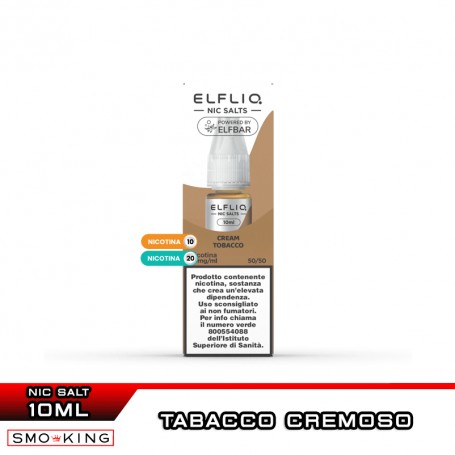CREAM TOBACCO Liquido Pronto Nicotina 10 ml Elfliq by ElfBar