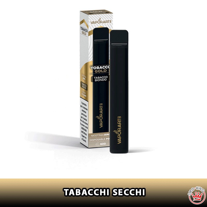 Tabacco Gold Sigaretta Usa e Getta 600 Puff Vaporart