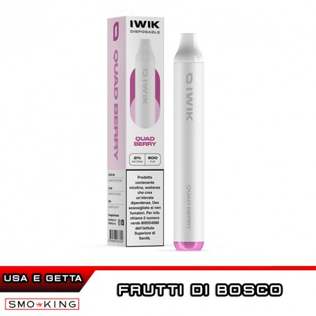 IWIK Quad Berry 400mAh Sigaretta Usa e Getta 600 Puff
