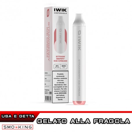 IWIK Strawberry Ice Cream 400mAh Disposable Cigarette 600 Puff