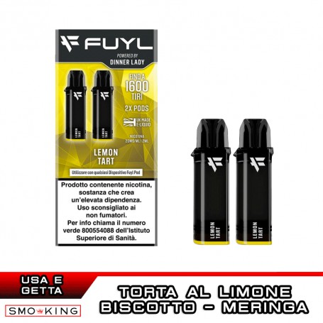 LEMON TART Fuyl Pod Usa e Getta Dinner Lady 2 Pezzi
