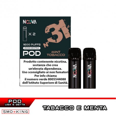 MINT TOBACCO N.31 Storm Disposable Pod NOOVA 2 Pieces