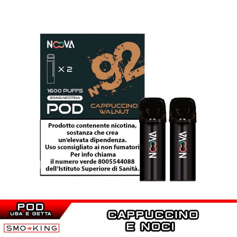 CAPPUCCINO WALNUT N.92 Storm Disposable Pod NOOVA 2 Pieces