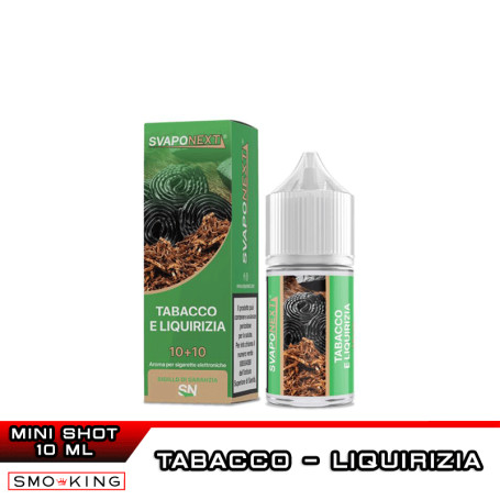 TABACCO E LIQUIRIZIA Mini Shot 10+10 ml SvapoNext