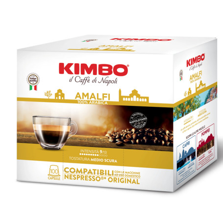 Miscela AMALFI Nespresso 100pz Capsule Caffè KIMBO REspresso