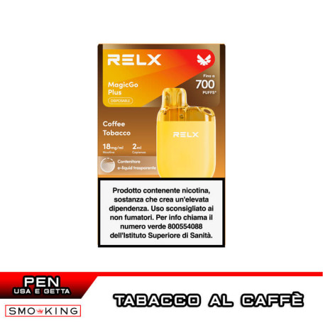 MagicGo Plus COFFEE TOBACCO Sigaretta Usa e Getta 700 Puff RELX