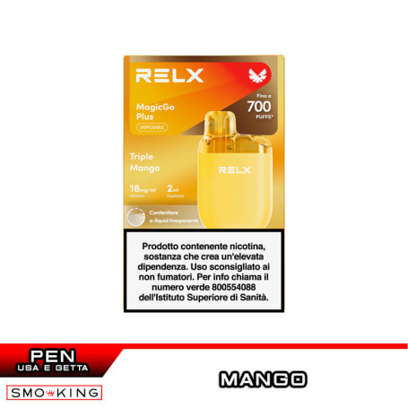 MagicGo Plus TRIPLE MANGO Sigaretta Usa e Getta 700 Puff RELX