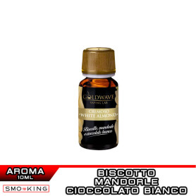 WHITE ALMOND Cremoso Aroma Concentrato 10 ml Goldwave Biscotto Cioccolato bianco Mandorle WHITE ALMOND Cremoso Aroma Concentrato 10 ml Goldwave
