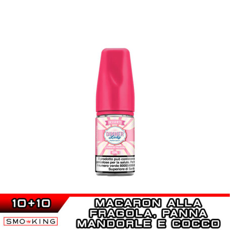 STRAWBERRY MACAROON Mini Shot 10+10 ml Dinner Lady Macaroon Cocco Fragola Mandorle