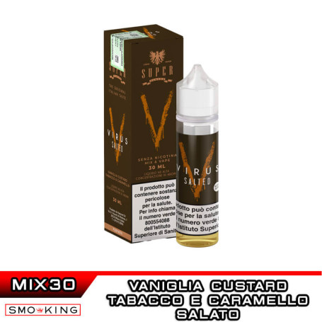 VIRUS SALTED Mix&Vape 30 ml Super Flavor Tabacco Vaniglia Custard Caramello
