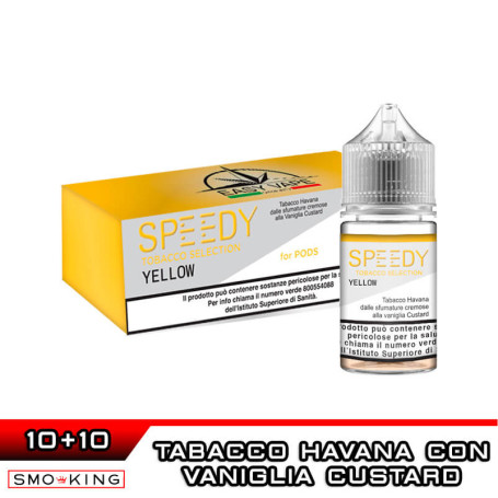YELLOW Speedy for PODS Mini Shot 10+10 ml Easy Vape Tabacco Havana Vaniglia Custar