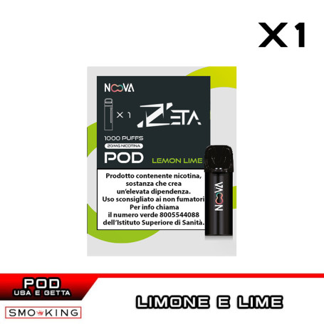 LEMON LIME N.82 ZETA Disposable Pod NOOVA 1 Piece