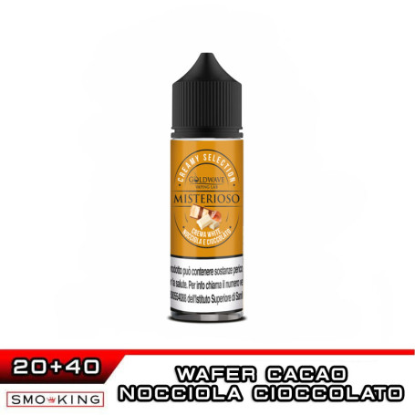 MISTERIOSO Creamy Selection Aroma Shot 20 ml GOLDWAVE Wafer Cacao Nocciola Cioccolato Bianco
