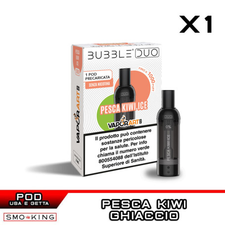 PESCA KIWI ICE BUBBLE DUO Pod Usa e Getta VAPORART 1 Pezzo