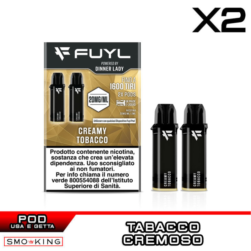 CREAMY TOBACCO Fuyl Disposable Pod Dinner Lady 2 Pieces