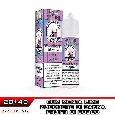WOODBERRY MOJITO Spirited Aroma Shot 20 ml Fantasi Vape Rum Menta Lime Frutti di Bosco Zucchero