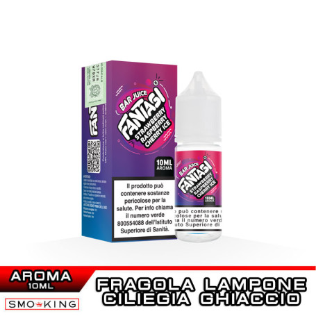 STRAWBERRY RASPBERRY CHERRY ICE Bar Juice Aroma Concentrato 10 ml Fantasi Vape Fragola Lampone Ciliegia Ice