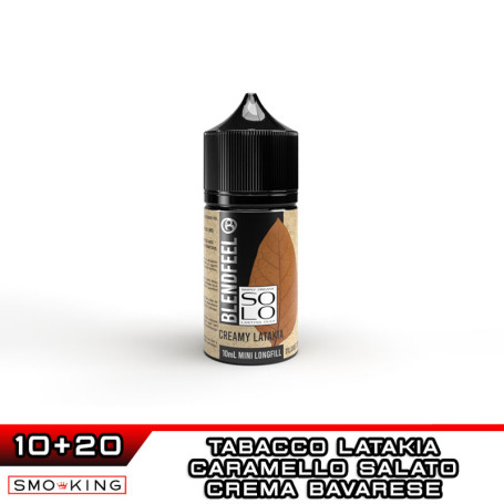 CREAMY LATAKIA Solo Mini Shot 10+20 ml BLENDFEEL Tabacco Latakia Caramello Salato Crema Bavarese