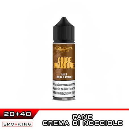 CUORE MARRONE Aroma Shot 20 ml GOLDWAVE Biscotto Crema di Nocciola