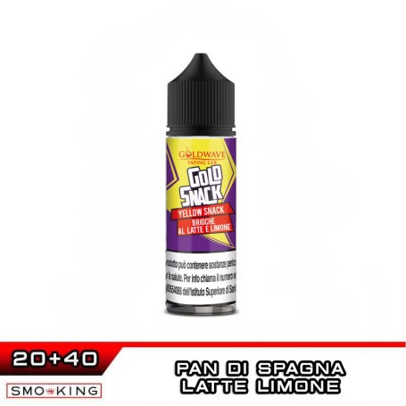 YELLOW SNACK Aroma Shot 20 ml GOLDWAVE Limone Latte Pan di Spagna