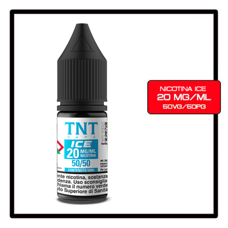 TNT Vape Base Neutra ICE 10ml 50/50 Basetta Nicotina