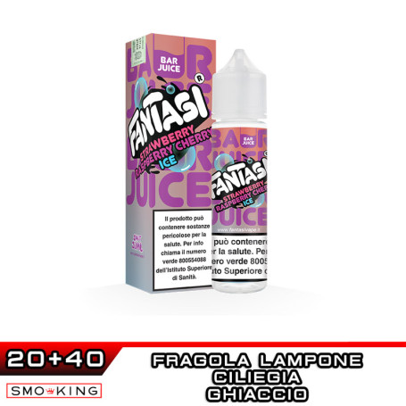 STRAWBERRY RASPBERRY CHERRY ICE Bar Juice Aroma Shot 20 ml Fantasi Vape