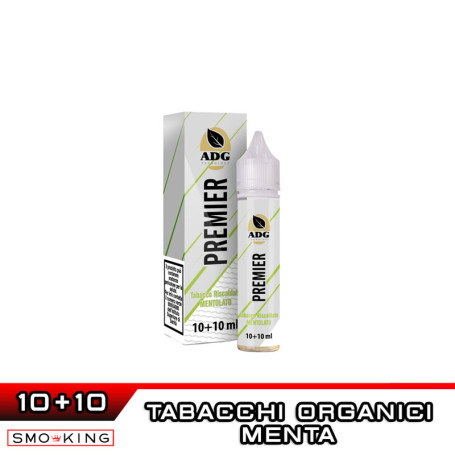 Premier MENTOLATO Mini Shot 10+10 ml Angolo della Guancia Tabacchi Organici Menta