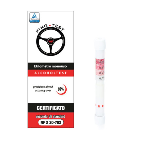 KING TEST Alcol Test Etilometro Monouso