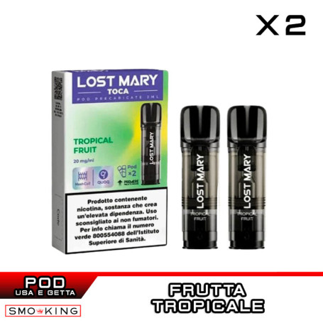 Tropical Fruit Lost Mary TOCA AIR Pod Usa e Getta Elfbar 2 Pezzi Frutti Tropicali