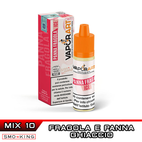 PANNA FRAGOLA ICE (STRAPANNA) Mini Mix&Vape 10 ml VAPORART Fragola Panna Ice