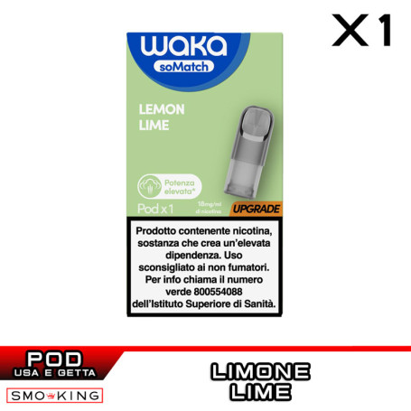 LEMON LIME WAKA SoMatch Mini Pod Usa e Getta 2 ml RELX 1 Pezzo