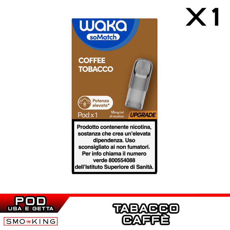 gusti sigaretta veev COFFEE TOBACCO WAKA SoMatch Mini Pod Usa e Getta 2 ml RELX 1 Pezzo